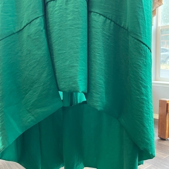 Banana Republic NWT Emerald Green Midi  Spaghetti Strap Sleeveless‎ Dress 10P - Picture 3 of 6